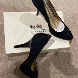 Black coach heels